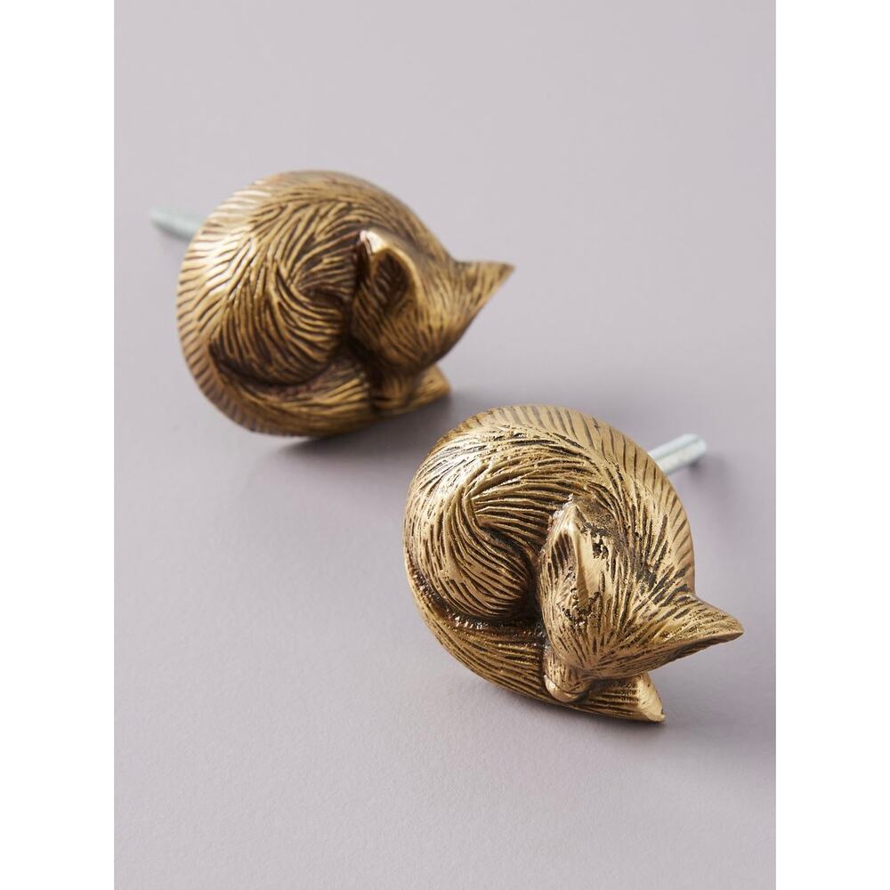 Anthropologie Sleeping Fox Knobs, Set of 2